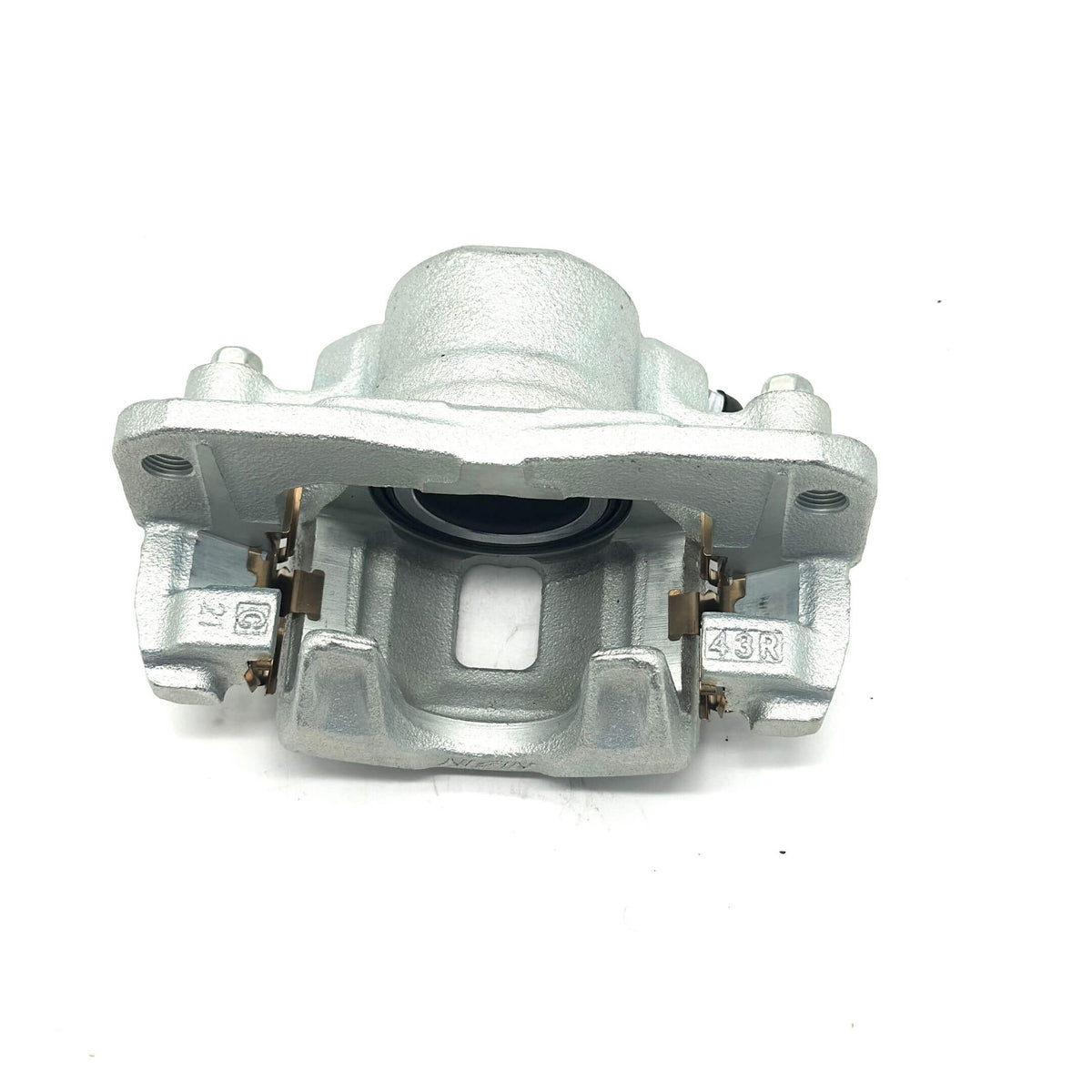 Silver brake caliper for driver side, compatible with Honda Vamos Van HM1, HM2 models from 1999-2018.