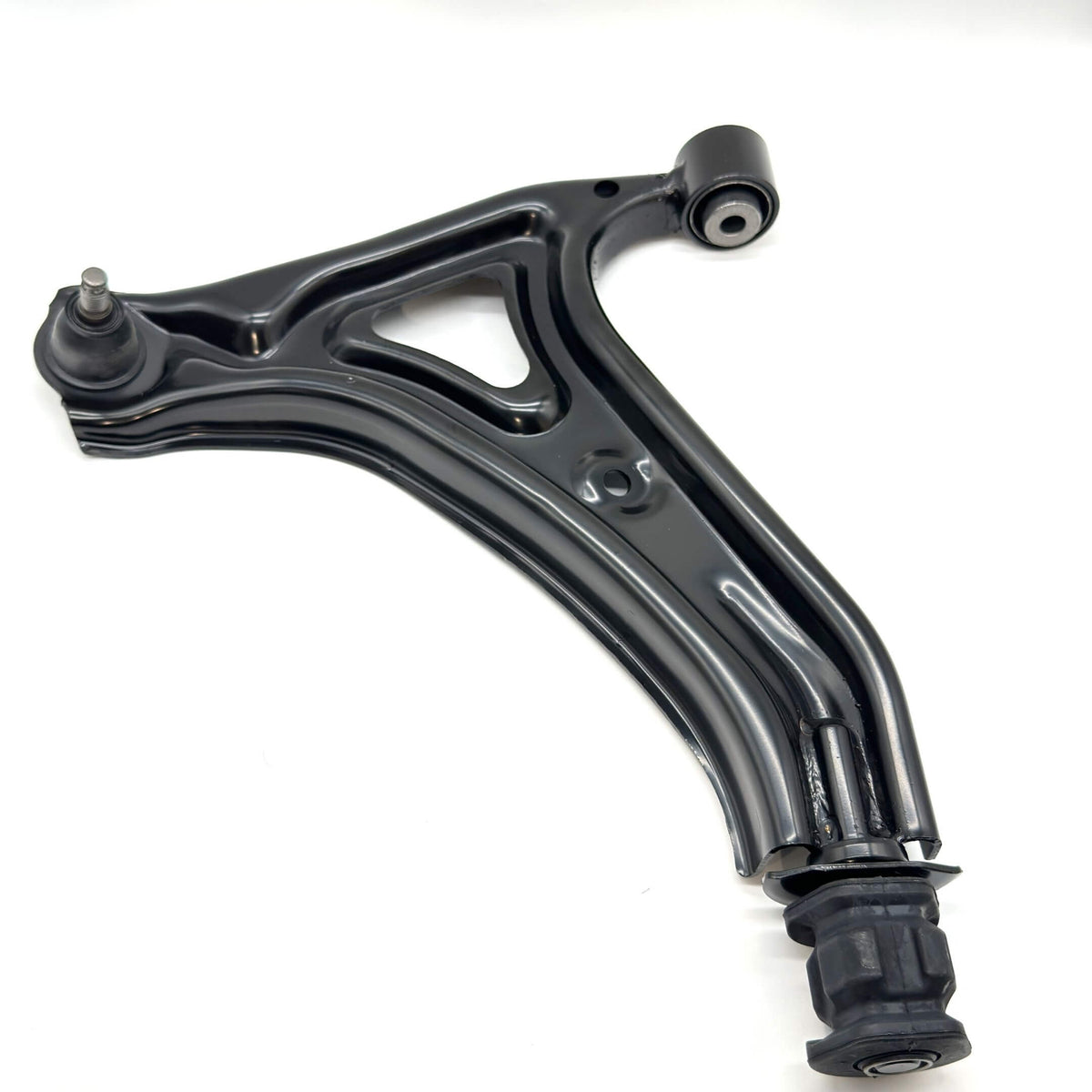 Lower Control Arm for Honda Acty Truck HA8, HA9 Models 2009-2022, passenger side, black metal construction.