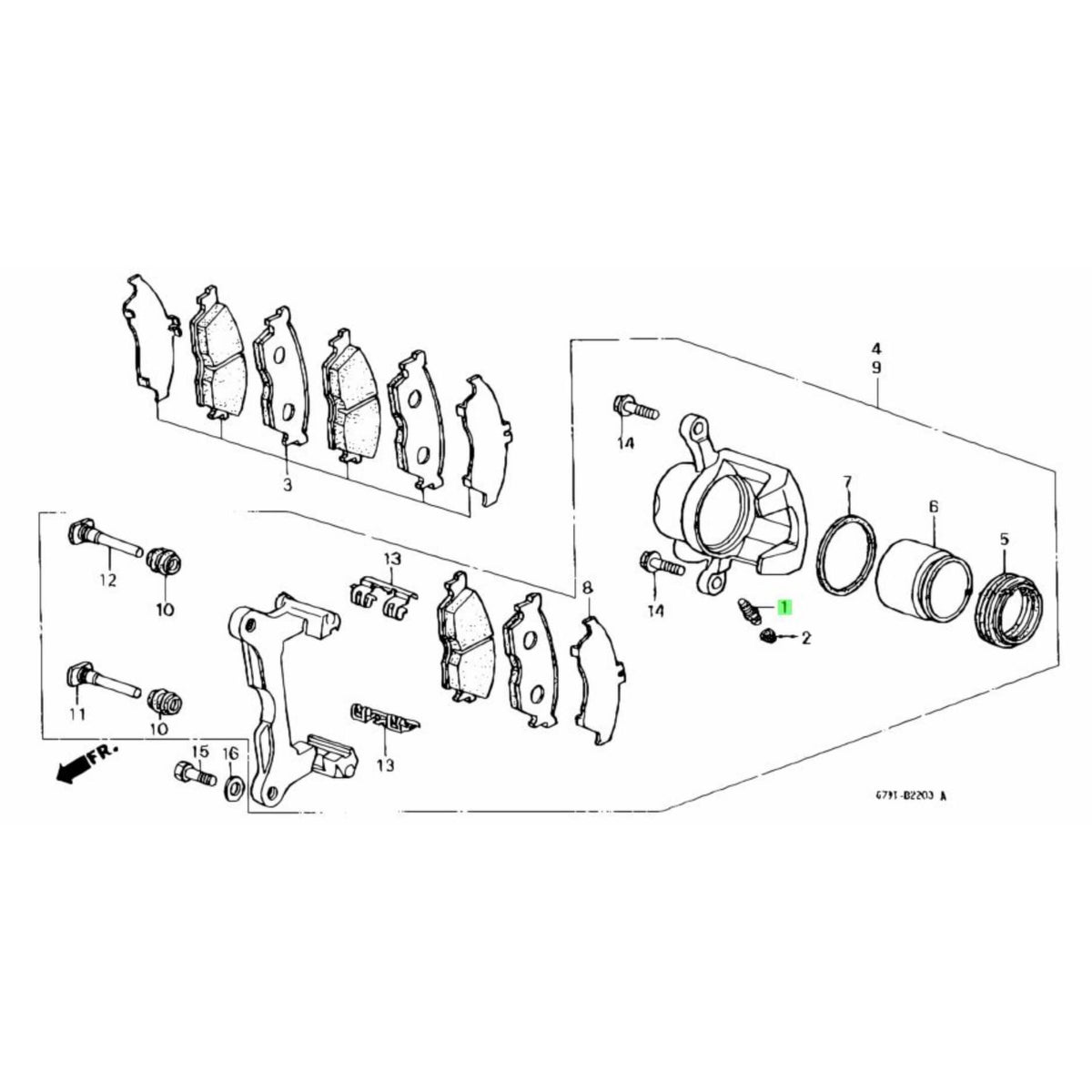 Brake Caliper Bleeder Screw for Honda Acty HH3 HH4, showcasing zinc-plated finish and durable design.