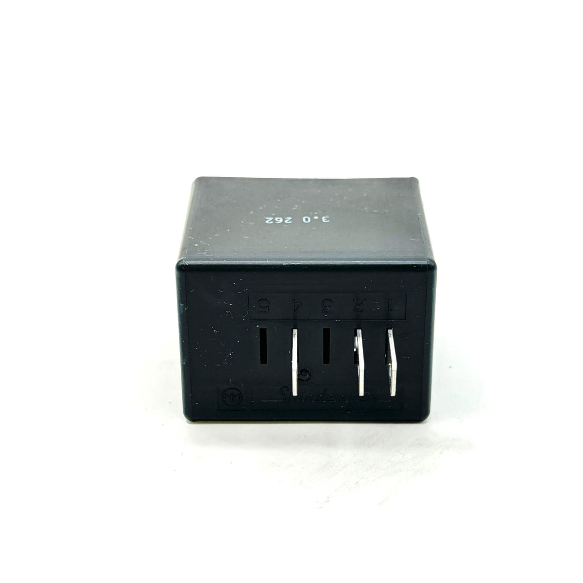 Close-up of a black fuel cut relay for Honda Acty HH3, HH4 models with numbered slots for wiring connections.