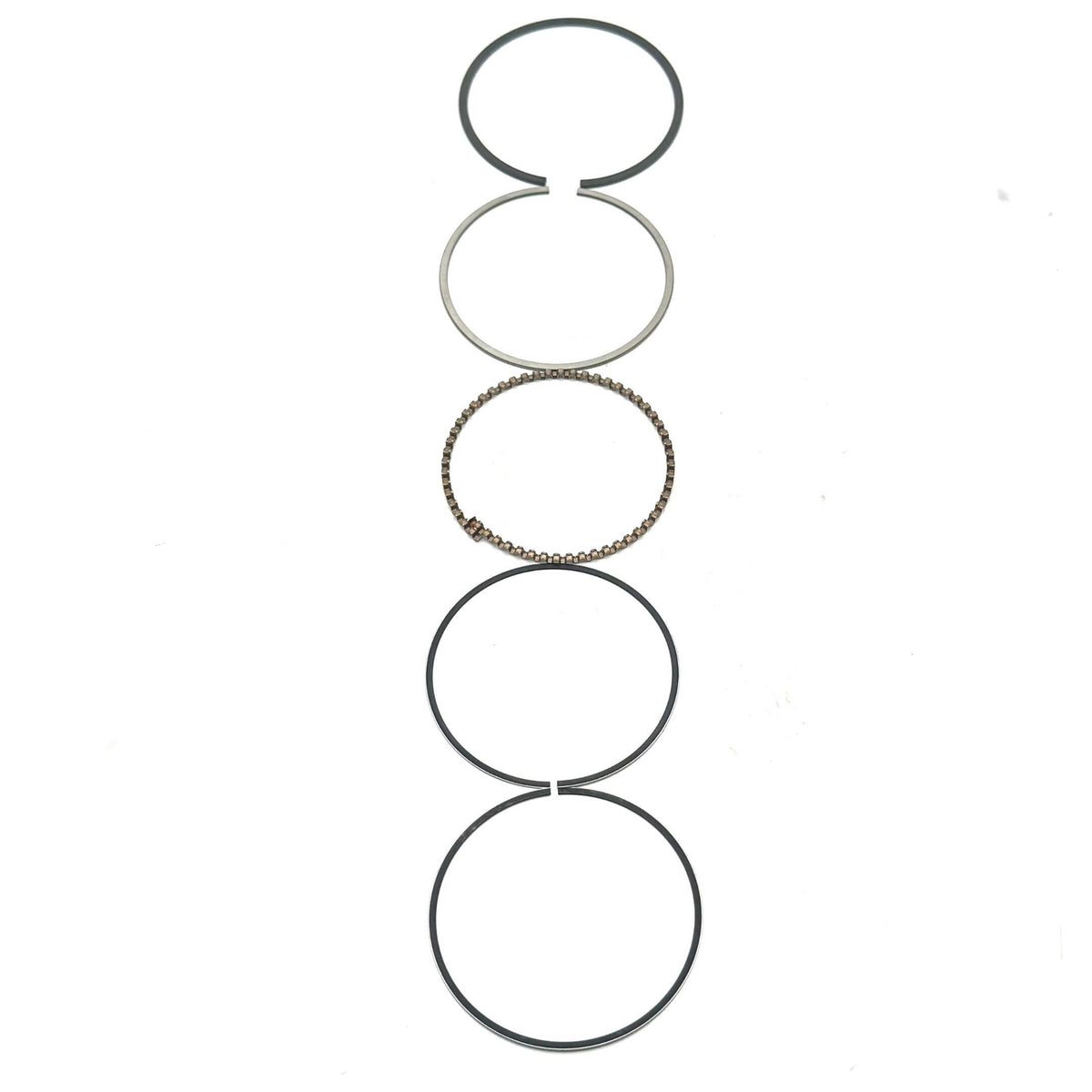 Top view of Honda Acty Piston Ring Set STD for HA6, HA7, HH6, and HH7 models, standard size rings.