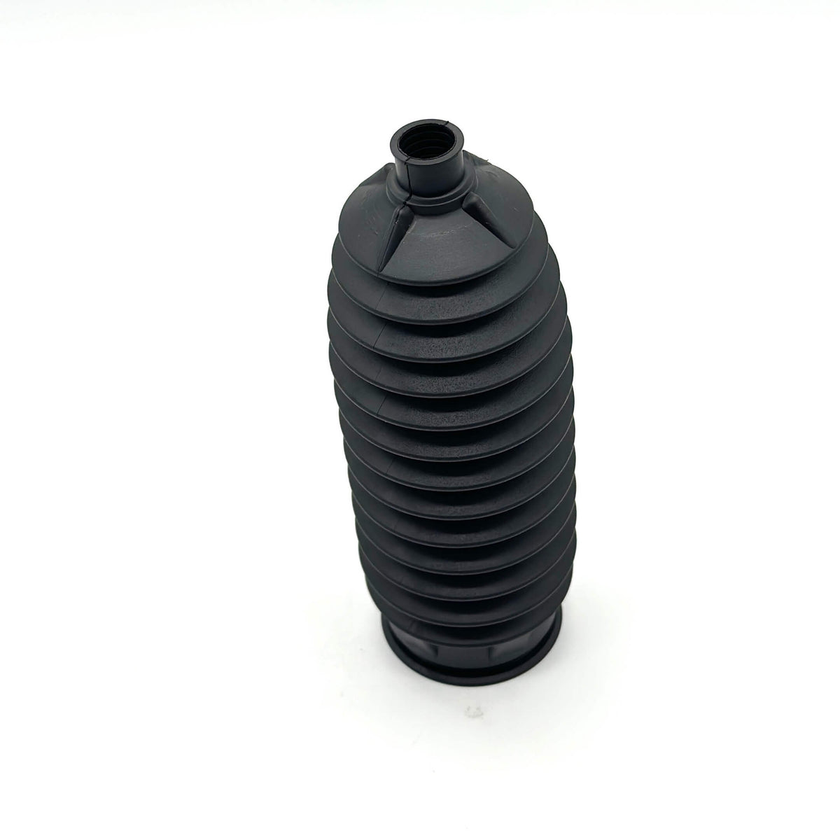 Black steering rack boot for Honda Acty Truck HA8, HA9 models, 2009-2022, featuring a ribbed design for durability.