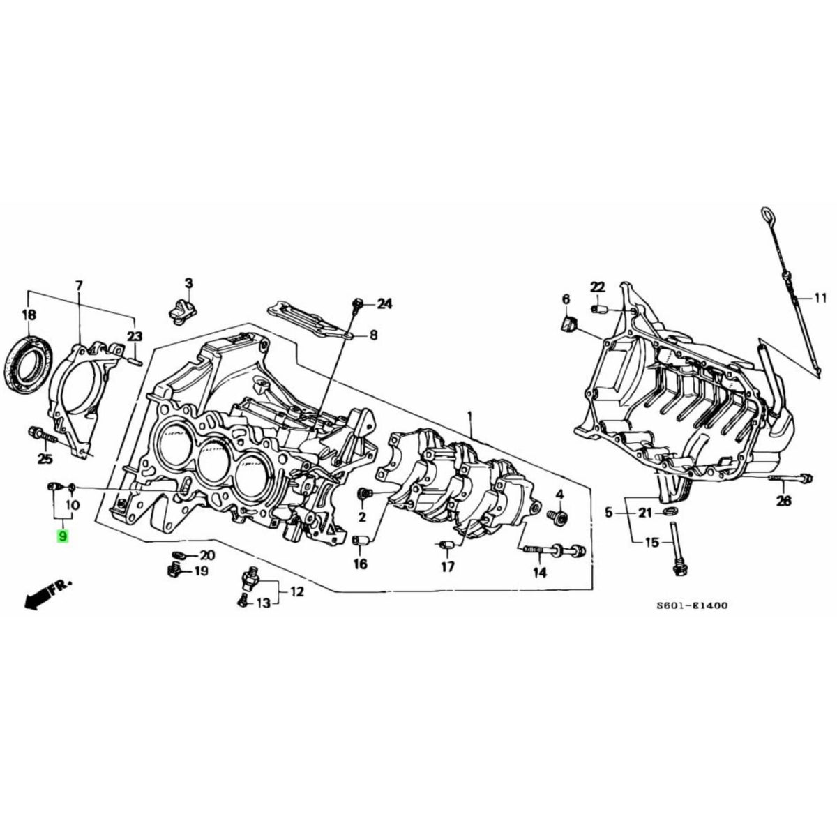 Technical diagram of a piston pump for Honda Acty Truck HA8, HA9 models (2009-2022), showcasing detailed components and assembly layout.
