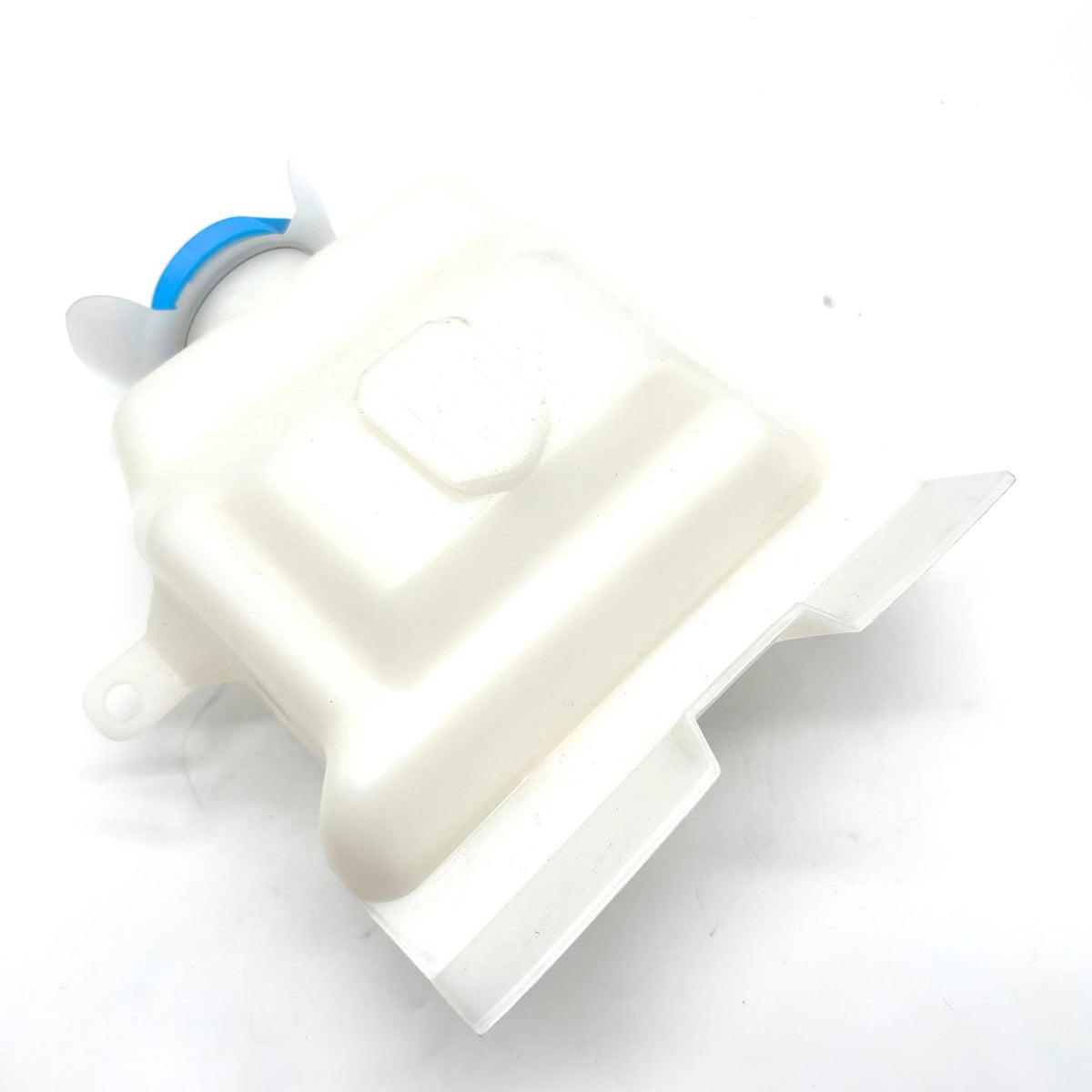 White windshield washer tank for Honda Acty Truck HA8, HA9 models, 2009-2022, featuring a blue cap.
