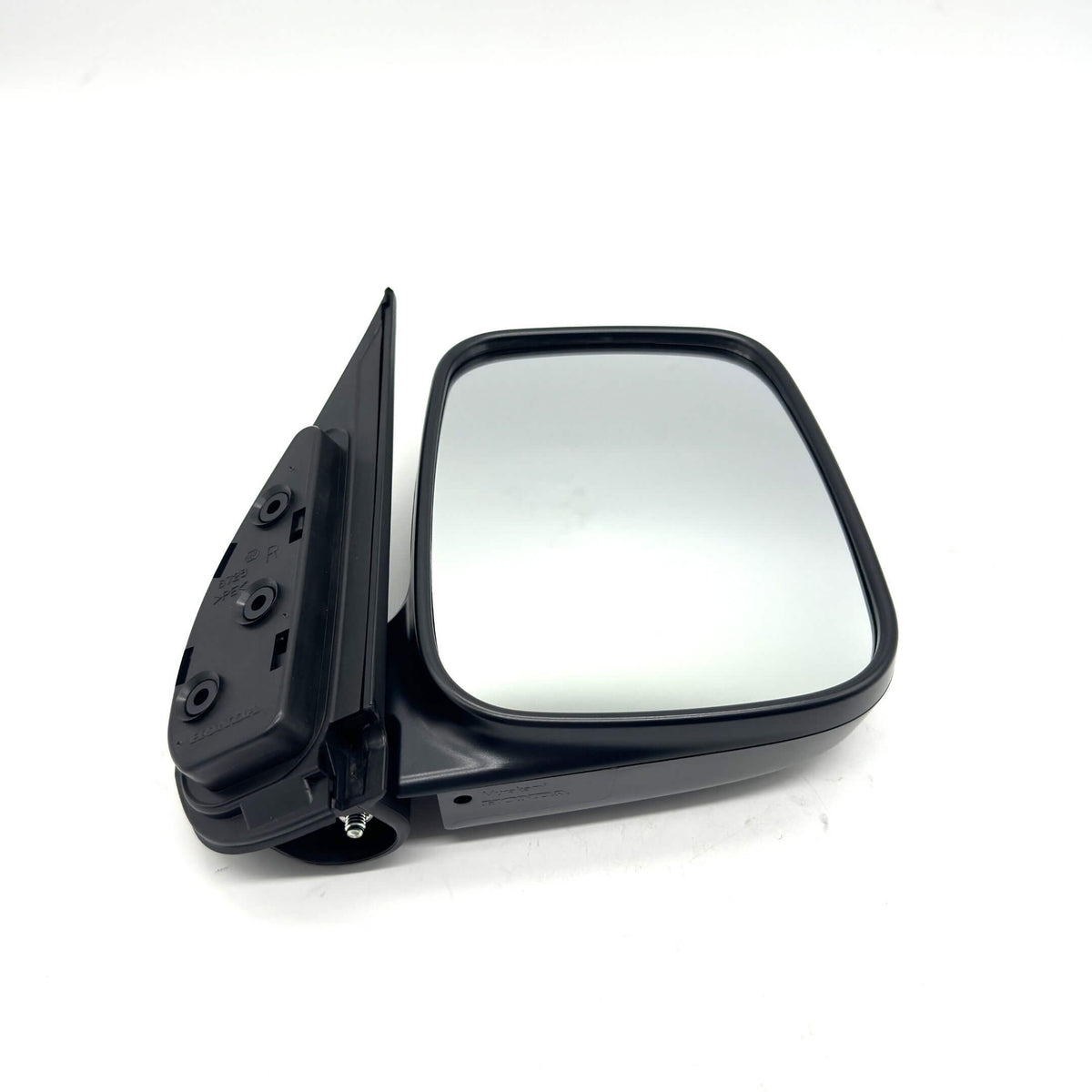 Black driver side door mirror for Honda Vamos Van HM1, HM2 models (1999-2018).