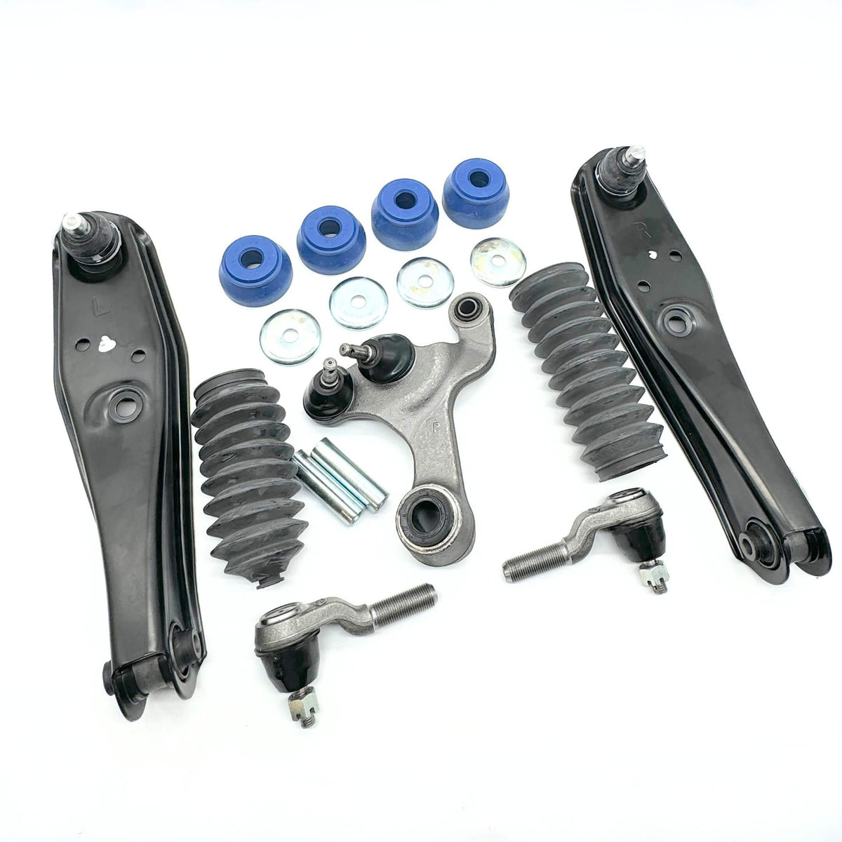 Complete Steering & Suspension Upgrade Kit for Honda Acty HH3, HH4 (1990-1999) - 28 Piece Set Featuring Control Arms, Ball Joints, Tie Rod Ends, and Bushings - Ideal for Enhanced Handling and Stability.