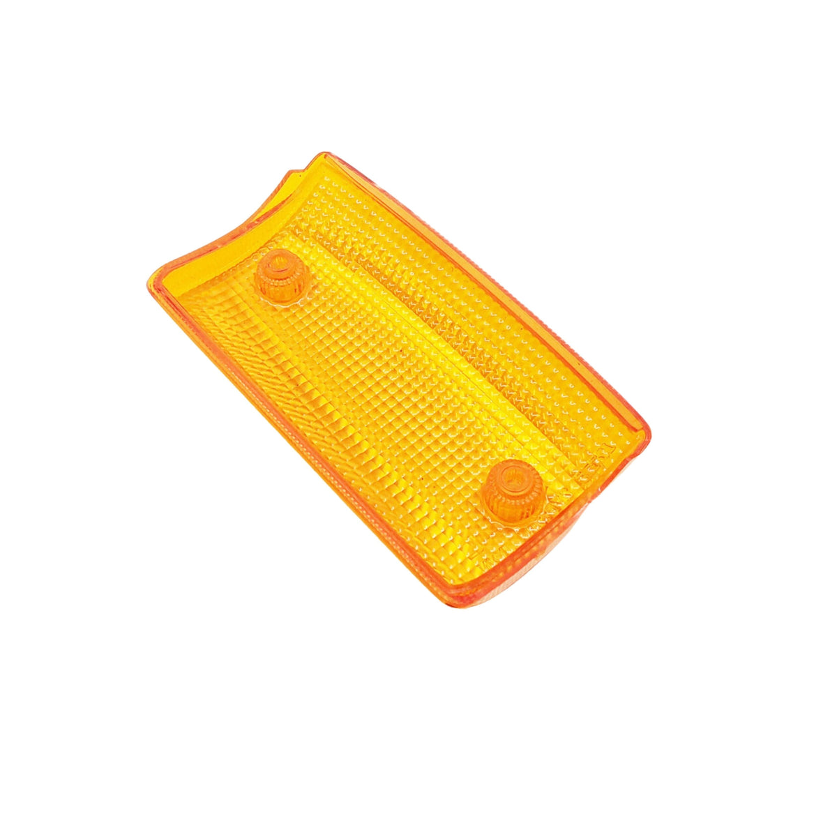 Front left turn signal lens for Honda Acty Van HH3, HH4 models (1990-1999) - amber lens with textured surface and mounting points