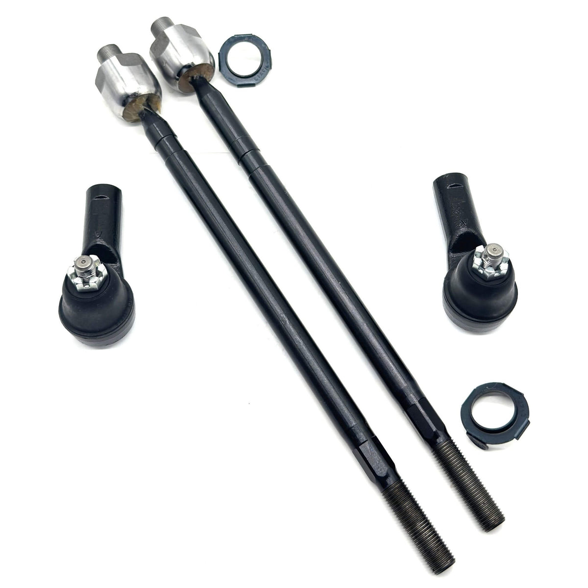 Inner and Outer Tie Rod End Set for Honda Acty Truck HA8, HA9 Models 2009-2022, featuring durable black and silver components.