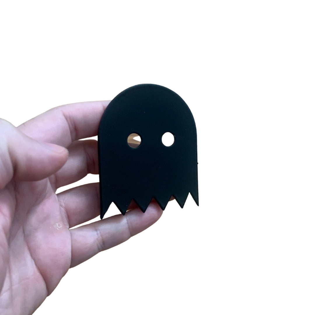 OIWA GHOST Emblem - Premium Laser-Cut Metal Decal - Powder-Coated Black - Universal Fit for JDM Kei Trucks