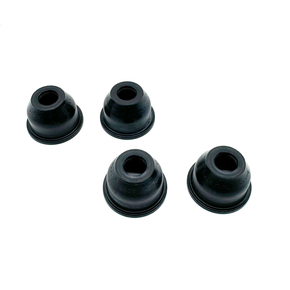 Top view of the Center Steering Link & Tie Rod Ball Joint Boot Set, featuring four rubber boots for Honda Acty Van HH3, HH4 models (1990-1999).