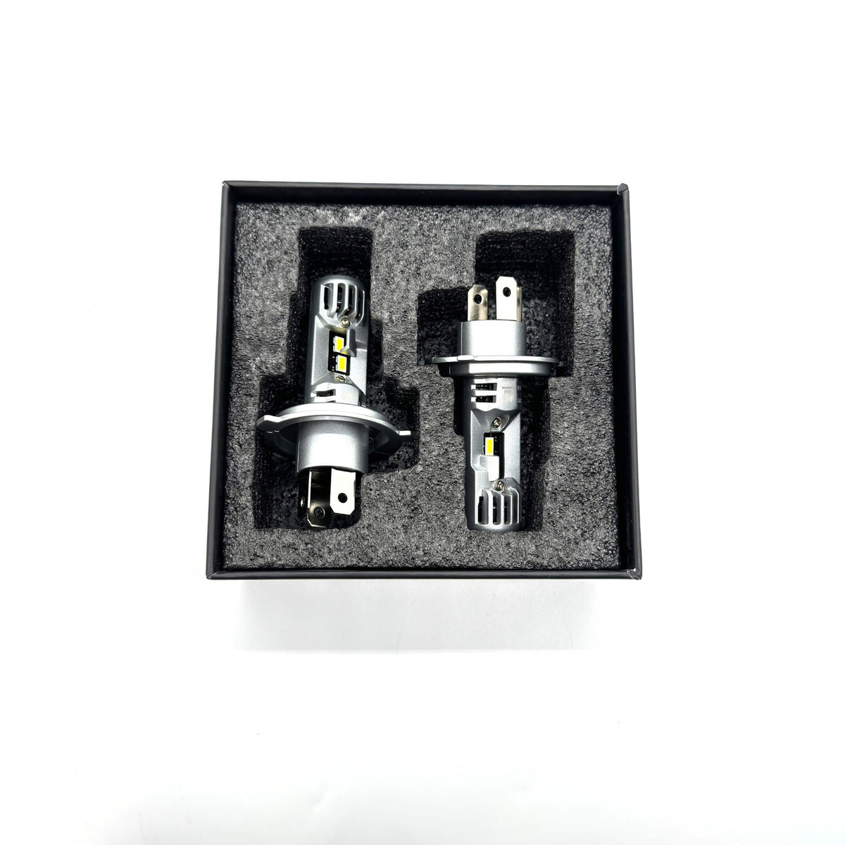 LED headlight bulbs for Kei Vans, showcasing modern design with durable metal body and efficient LED chips, perfect upgrade from standard bulbs.