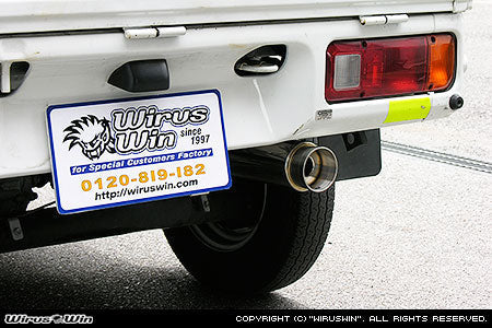 Honda Acty Exhaust Wirus Win Compact Muffler Bazooka Type in stainless steel for GBD-HA6 model, 1999-2010.