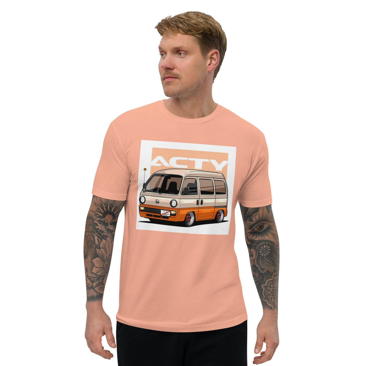 OIWA Honda Street Fitted T- Shirt Salmon