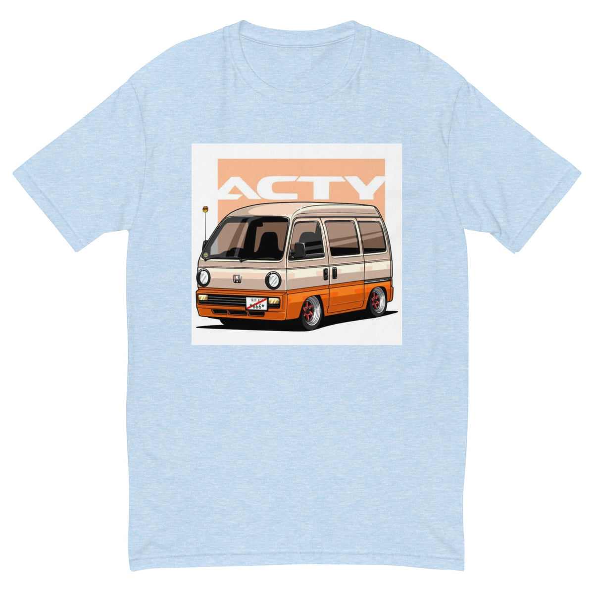 OIWA Honda Street Fitted T- Shirt Light Blue