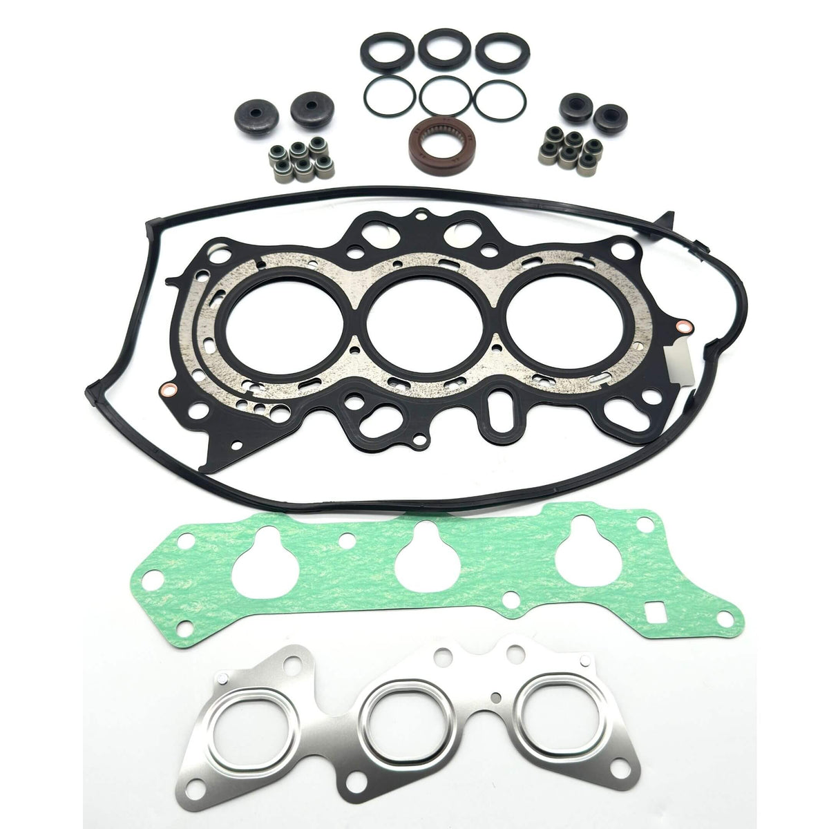 Honda Acty Engine Gasket Replacement Kit for HA8, HA9 Models (2009-2022), featuring multi-color gaskets and seals in a technical parts schematic.