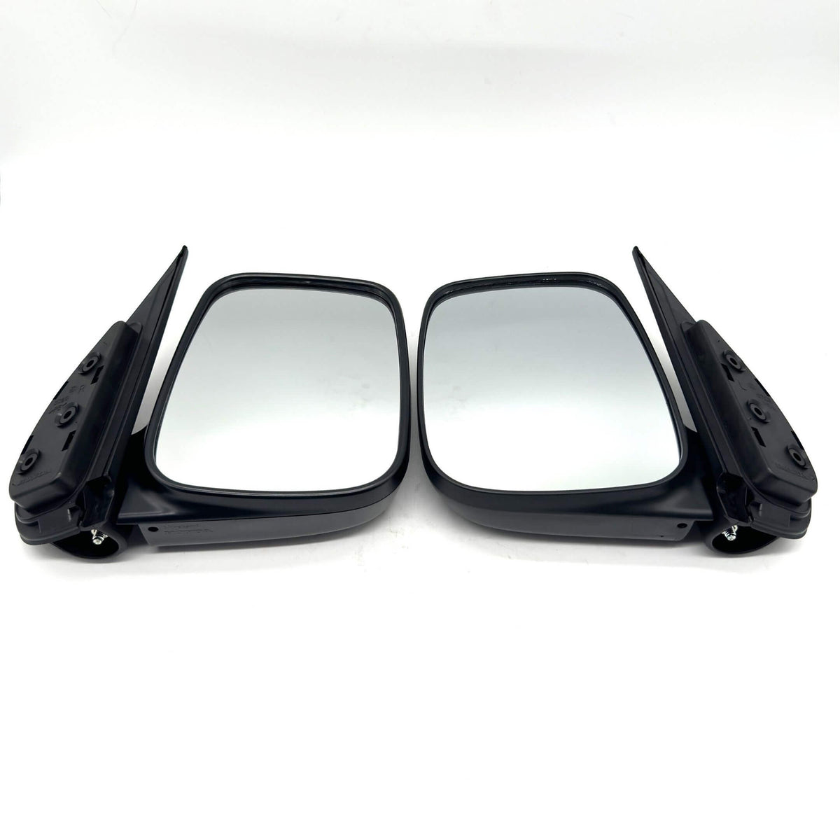 Driver and passenger side door mirrors for Honda Acty Truck HA8, HA9 2009-2022, close-up of mirror glass with mounting bracket.
