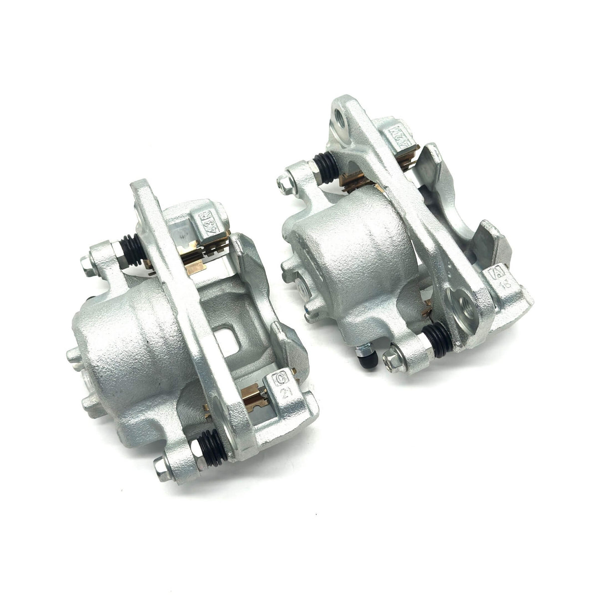 Brake Caliper Set for Honda Acty Truck HA8, HA9 Models (2009-2022), silver, includes driver and passenger side components.