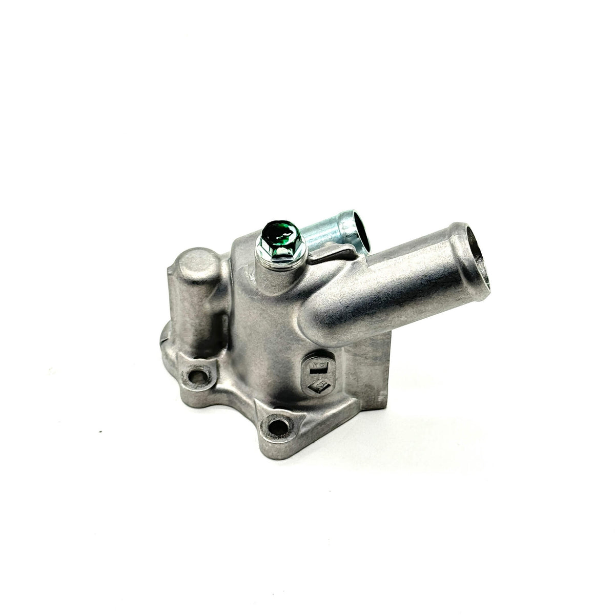 Thermostat Housing for Honda Acty Truck HA8, HA9 models (2009-2022), featuring a durable silver metal design with precise fittings.