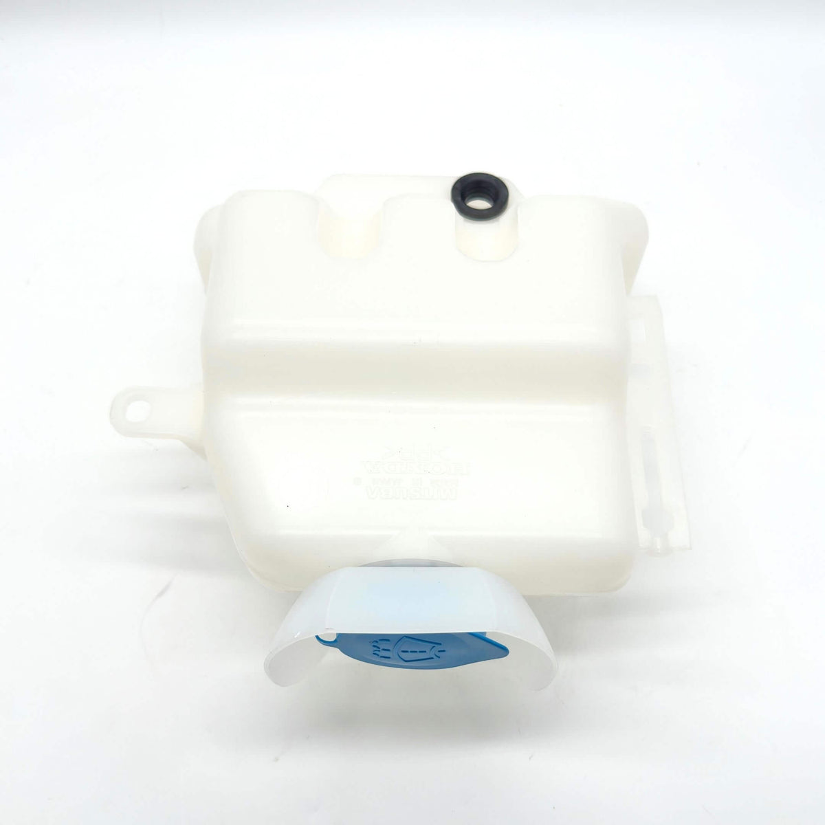 White windshield washer tank for Honda Acty Van HH5, HH6 models (1999-2009) with blue cap.