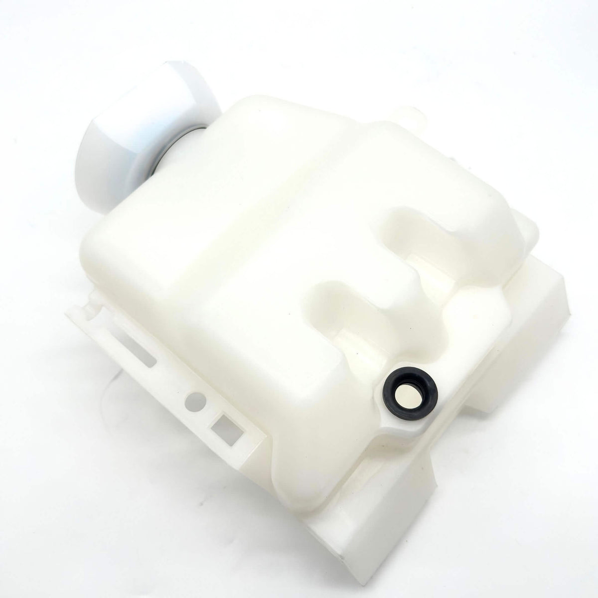 White windshield washer tank for Honda Acty Truck HA8, HA9 models, 2009-2022, featuring a durable plastic construction.