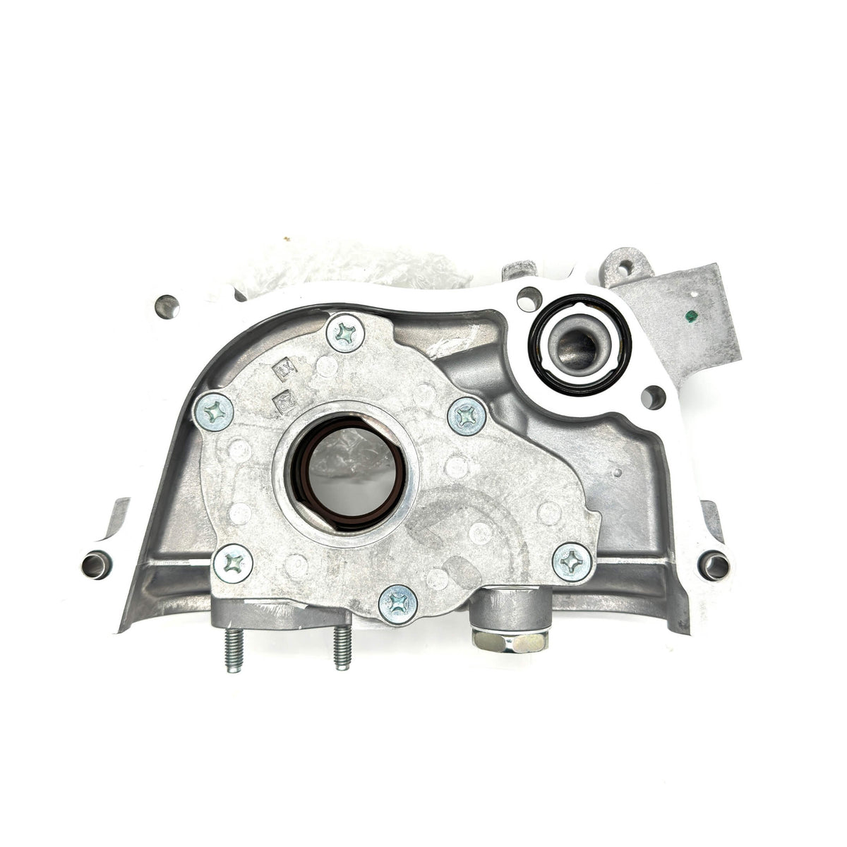 Genuine Honda Vamos Van oil pump for HM1, HM2 models (1999-2018), featuring a durable silver metallic finish and precision-engineered components.