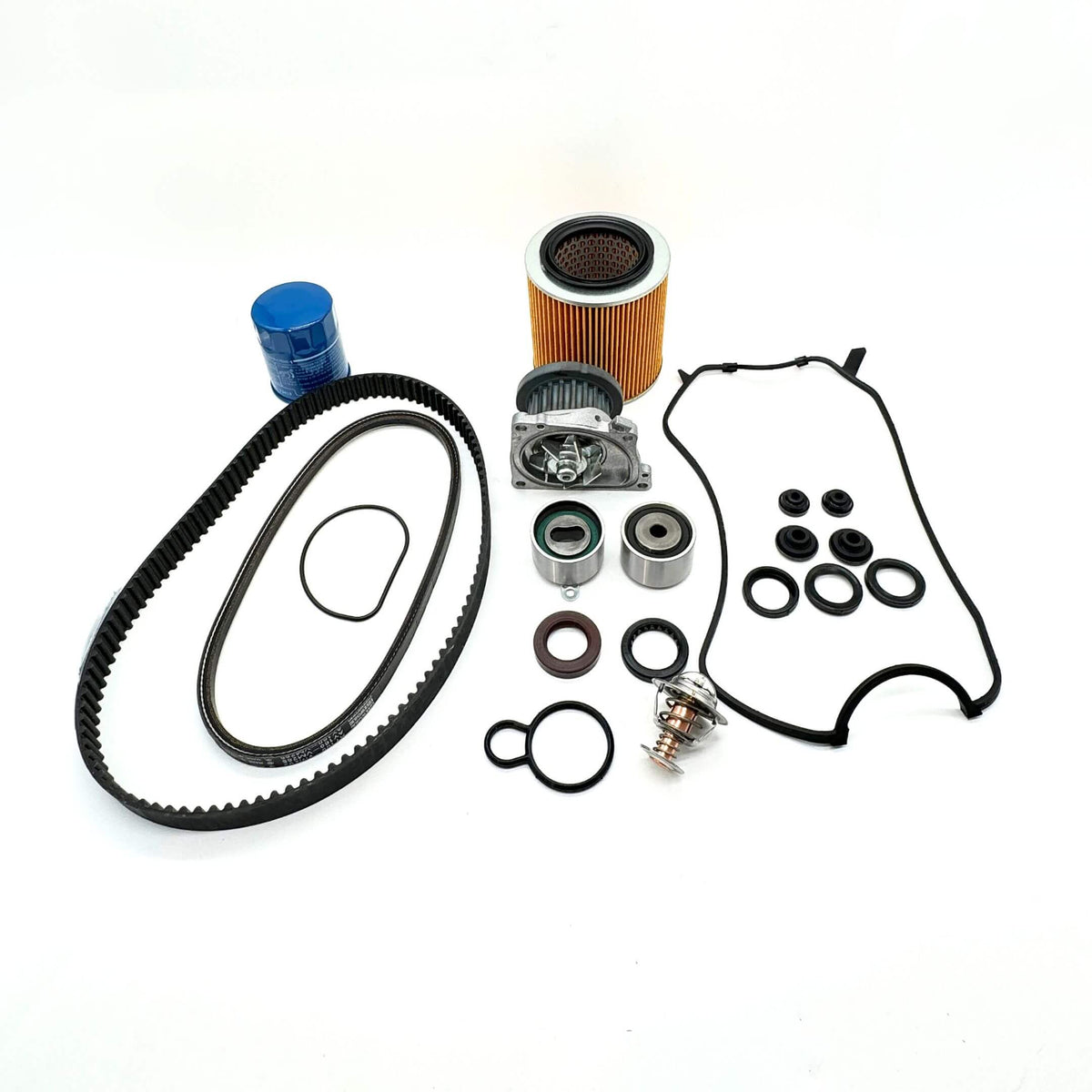 Complete 12-piece timing belt replacement kit for Honda Acty Van HH3 HH4 1990-1999 including belt, tensioners, and water pump