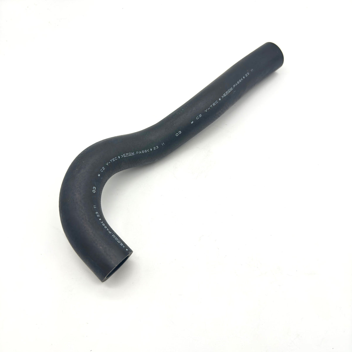 Radiator Cooling Hose D - Close-up view of a black, heat-resistant EPDM rubber hose designed for Honda Acty Truck HA3 and HA4 models from 1990-1999.