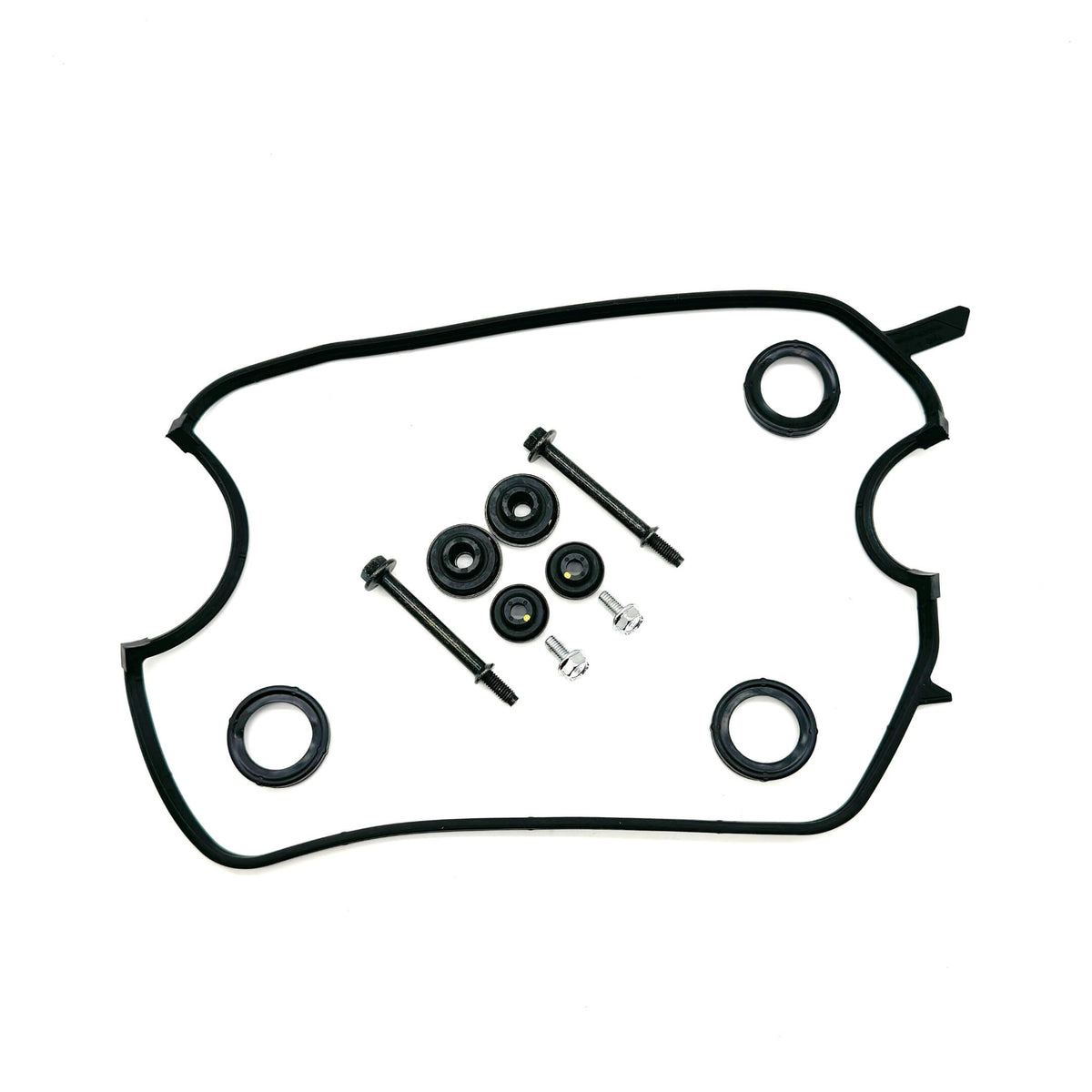 Valve Cover Gasket with Bolts and Seals, tailored for Honda Acty Van HH3, HH4 - 1990-1999, complete replacement kit on white background.
