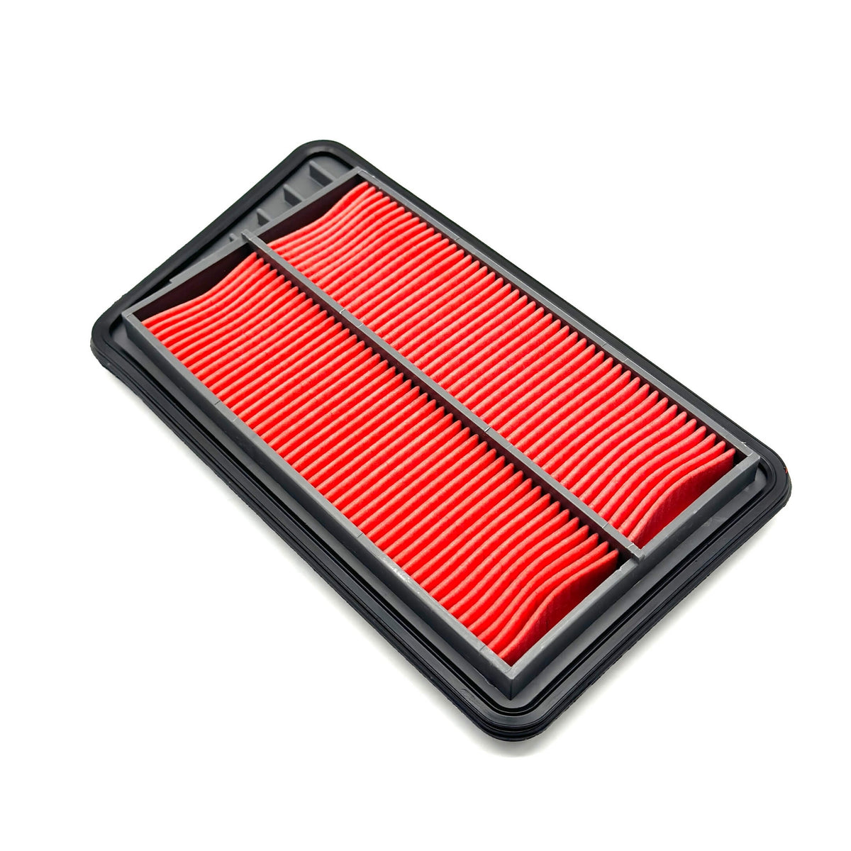 Red air filter for Honda Acty Van HH5, HH6 models (1999-2009) with black frame.