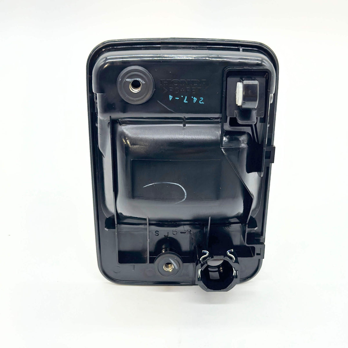 Backside of the right exterior door handle - Honda Acty Van HH3, HH4 (1990-1999) - Features detailed mounting points and durable construction.