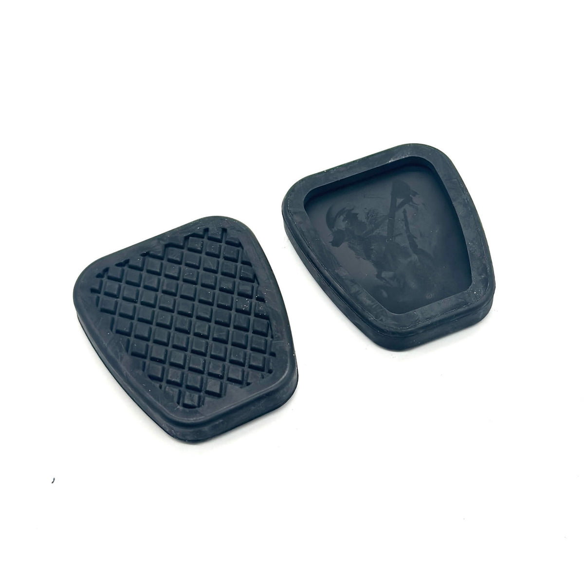 Brake & Clutch Pedal Rubber Pad Set for Honda Acty Truck HA8, HA9 Models 2009-2022, featuring durable black rubber with a textured grip design.