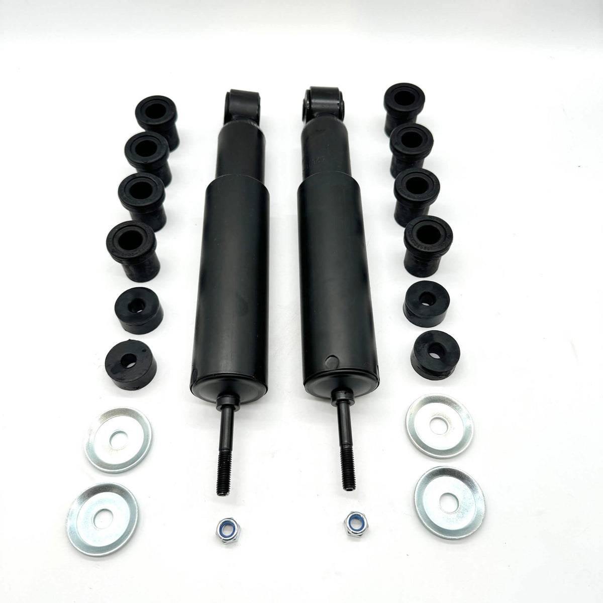 op-down view of all components in the rear suspension kit for Honda Acty Van HH3, HH4, ideal for replacement needs.