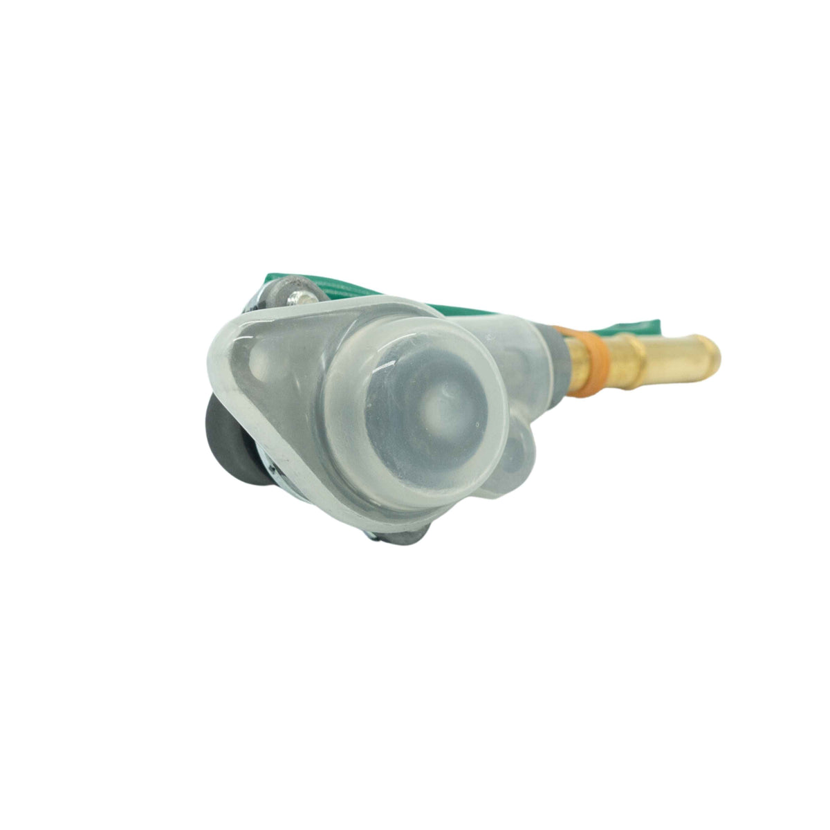 op view of Honda Acty Van carburetor air vent cut solenoid, displaying the brass valve and threading for HH3 HH4 models 1990-1999