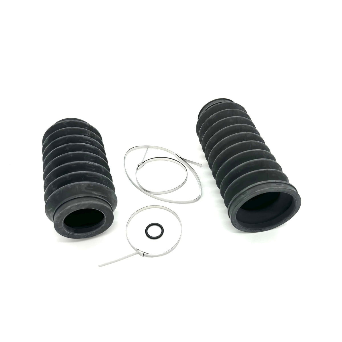 Front and rear steering boot set for Honda Acty Van HH3, HH4 models (1990-1999) - two durable rubber boots with metal clamps and O-rings
