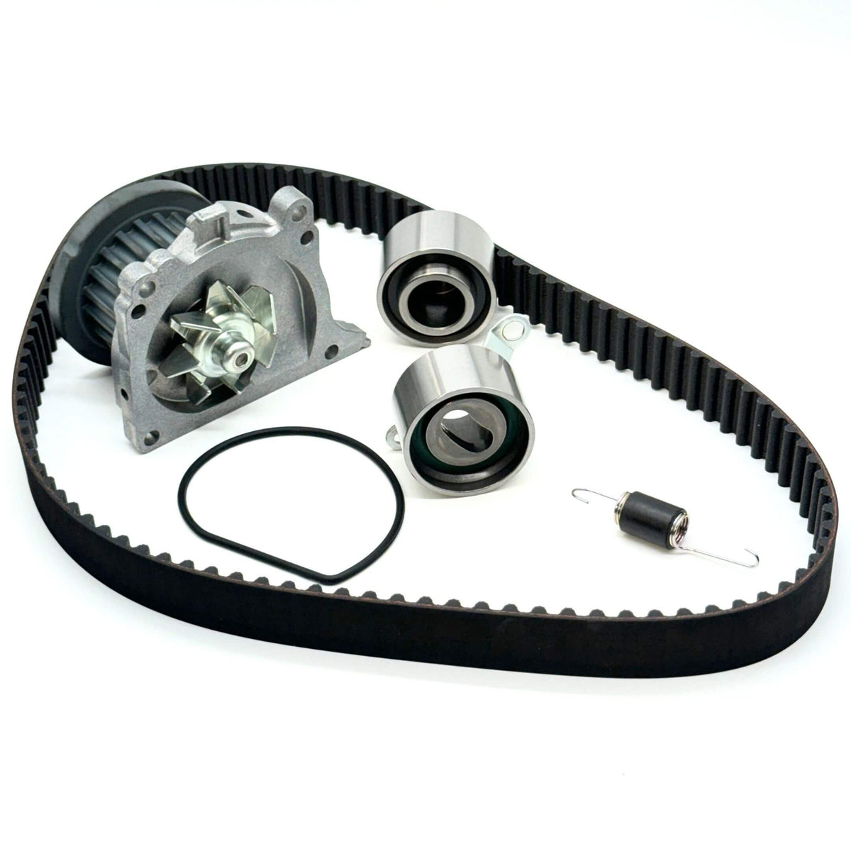 Timing Belt Kit - 6 Piece for Honda Acty Van HH5, HH6 Models 1999-2009, featuring black timing belt, tensioners, and water pump.