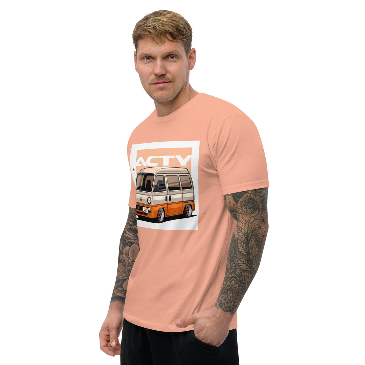 OIWA Honda Street Fitted T- Shirt Salmon