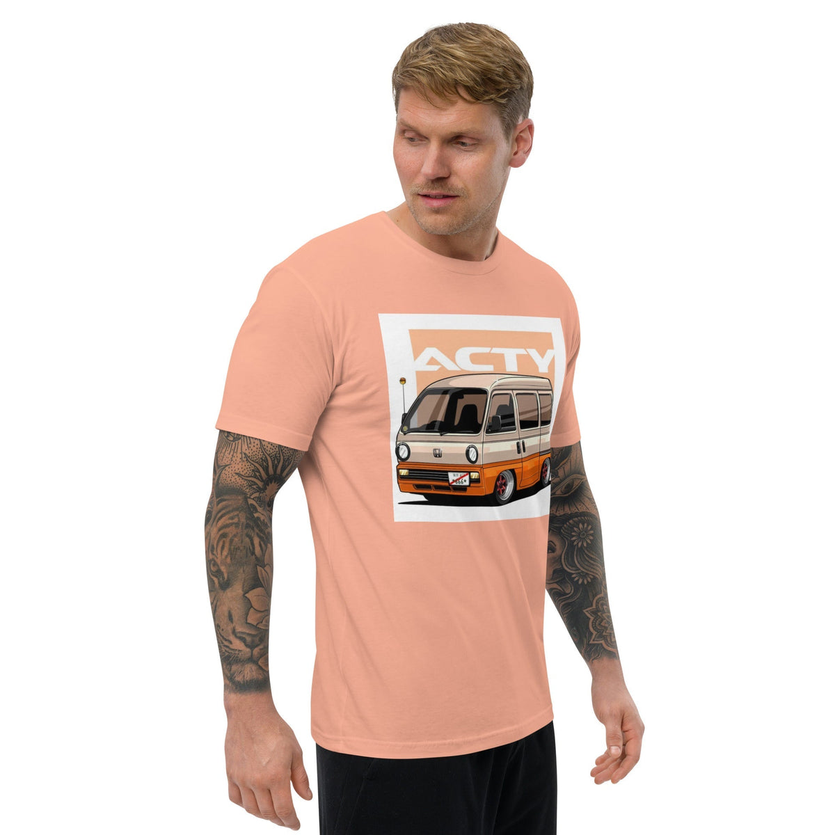 OIWA Honda Street Fitted T- Shirt Salmon